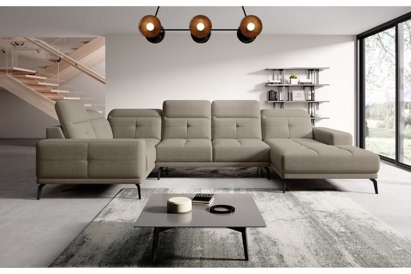 Kulmasohva divaanilla Hagami - Beige - Huonekalut - Sohva - Kulmasohva - Kulmadivaanisohva