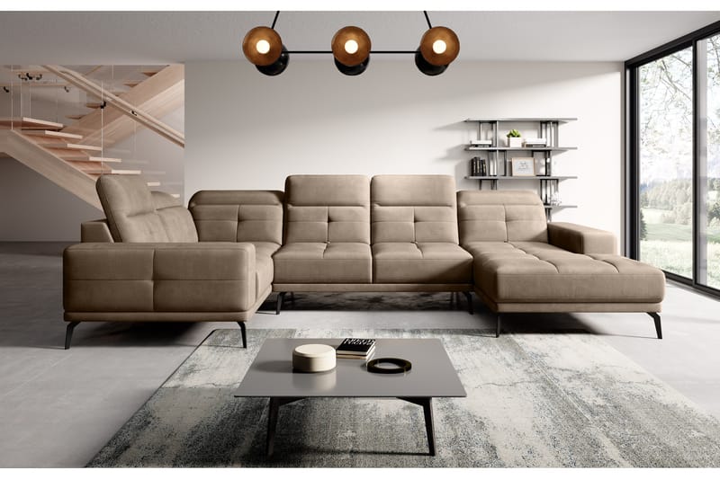 Kulmasohva divaanilla Hagami - Beige - Huonekalut - Sohva - Kulmasohva - Kulmadivaanisohva
