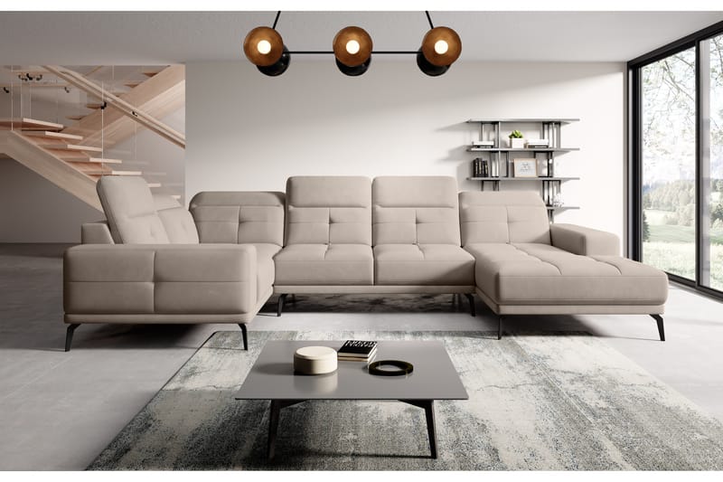 Kulmasohva divaanilla Hagami - Beige - Huonekalut - Sohva - Kulmasohva - Kulmadivaanisohva