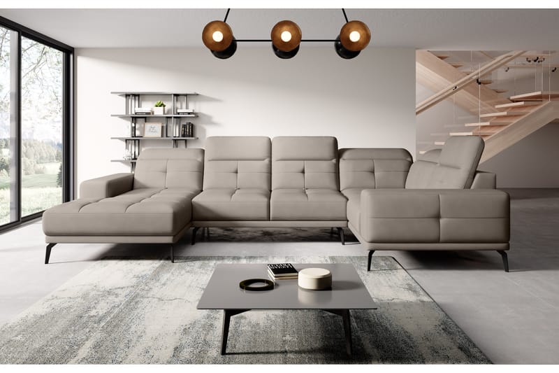 Kulmasohva divaanilla Hagami - Beige - Huonekalut - Sohva - Kulmasohva - Kulmadivaanisohva