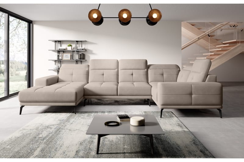 Kulmasohva divaanilla Hagami - Beige - Huonekalut - Sohva - Kulmasohva - Kulmadivaanisohva