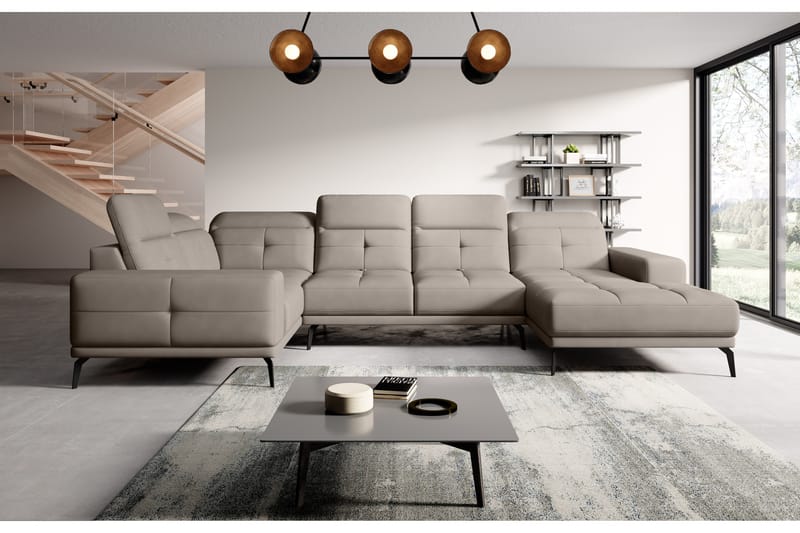 Kulmasohva divaanilla Hagami - Beige - Huonekalut - Sohva - Kulmasohva - Kulmadivaanisohva