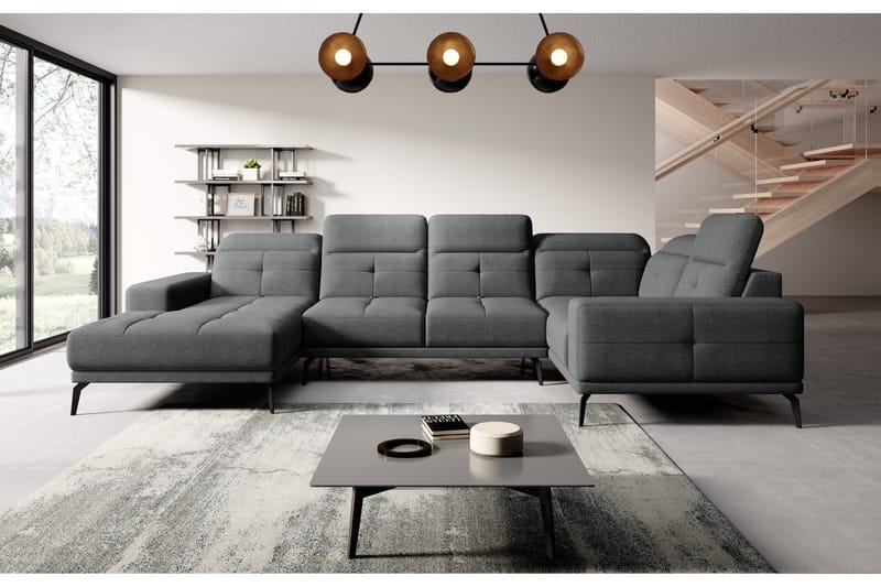 Kulmasohva divaanilla Hagami - Harmaa - Huonekalut - Sohva - Kulmasohva - Kulmadivaanisohva