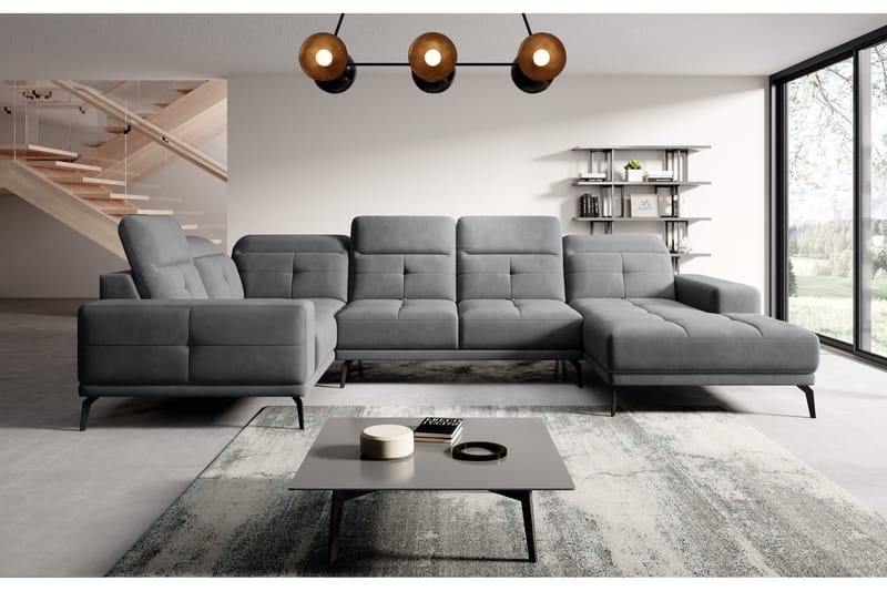 Kulmasohva divaanilla Hagami - Harmaa - Huonekalut - Sohva - Kulmasohva - Kulmadivaanisohva