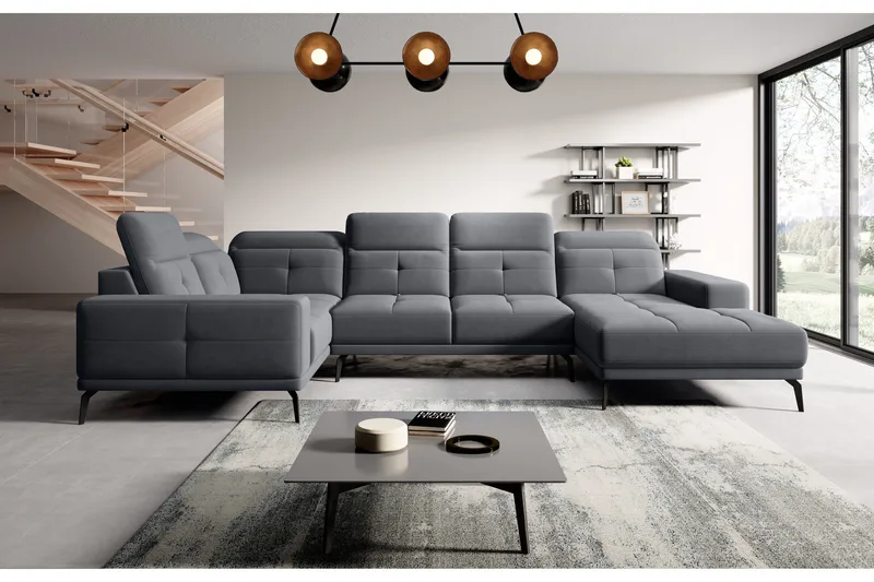 Kulmasohva divaanilla Hagami - Harmaa - Huonekalut - Sohva - Kulmasohva - Kulmadivaanisohva