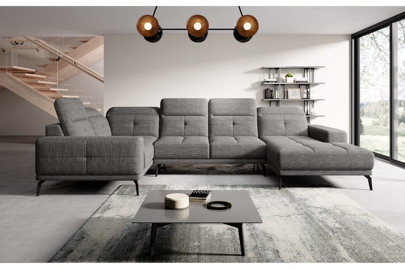 Kulmasohva divaanilla Hagami - Harmaa - Huonekalut - Sohva - Kulmasohva - Kulmadivaanisohva