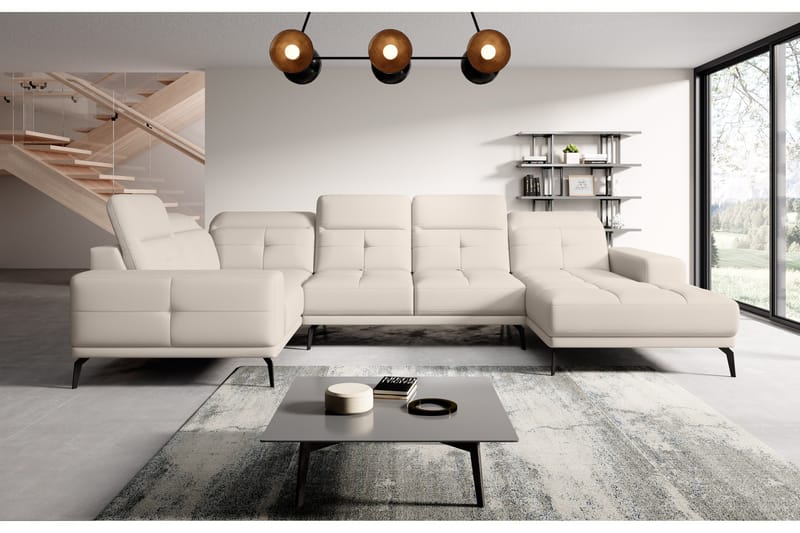 Kulmasohva divaanilla Hagami - Kermanvalkoinen - Huonekalut - Sohva - Kulmasohva - Kulmadivaanisohva