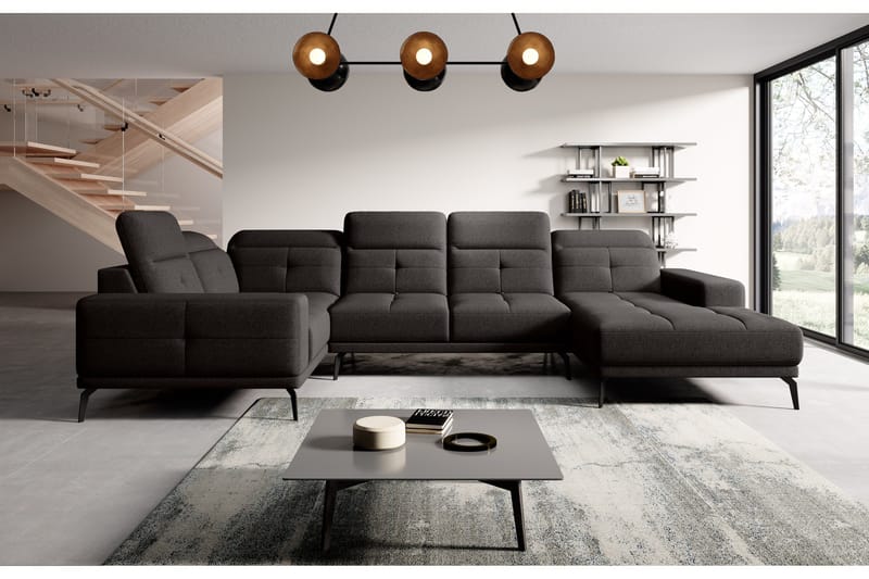 Kulmasohva divaanilla Hagami - Ruskea - Huonekalut - Sohva - Kulmasohva - Kulmadivaanisohva