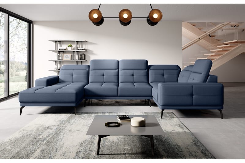 Kulmasohva divaanilla Hagami - Sininen - Huonekalut - Sohva - Kulmasohva - Kulmadivaanisohva