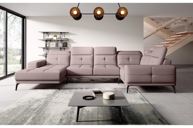 Kulmasohva divaanilla Hagami - Vaalearoosa - Huonekalut - Sohva - Kulmasohva - Kulmadivaanisohva