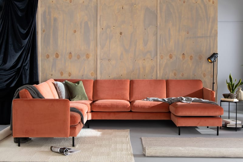 Kulmasohva Elion divaanilla Oikea Sametti - Roosa - Huonekalut - Sohva - Kulmasohva - Kulmadivaanisohva