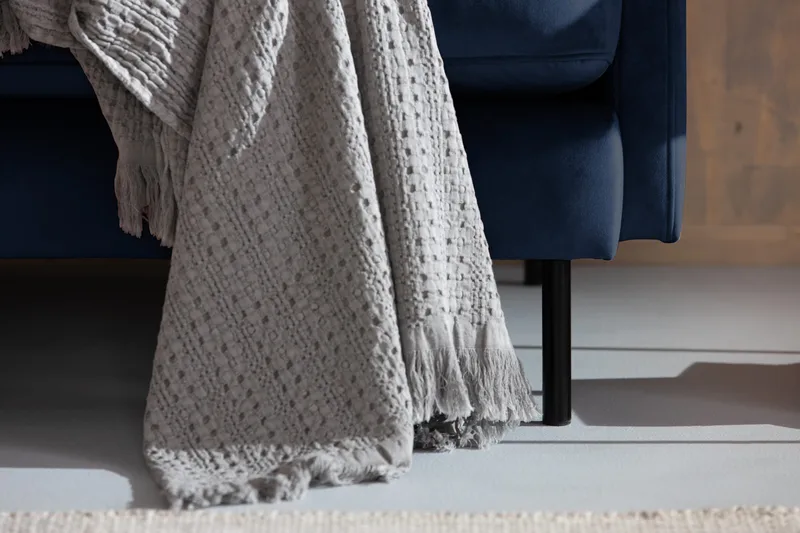 Kulmasohva Elion divaanilla Oikea Sametti - Sininen - Huonekalut - Sohva - Kulmasohva - Kulmadivaanisohva