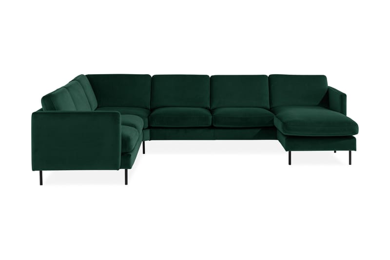 Kulmasohva Elion divaanilla Oikea Sametti, Vihreä