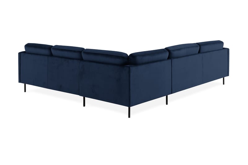 Kulmasohva Elion Large Sametti - Sininen - Huonekalut - Sohva - Kulmasohva