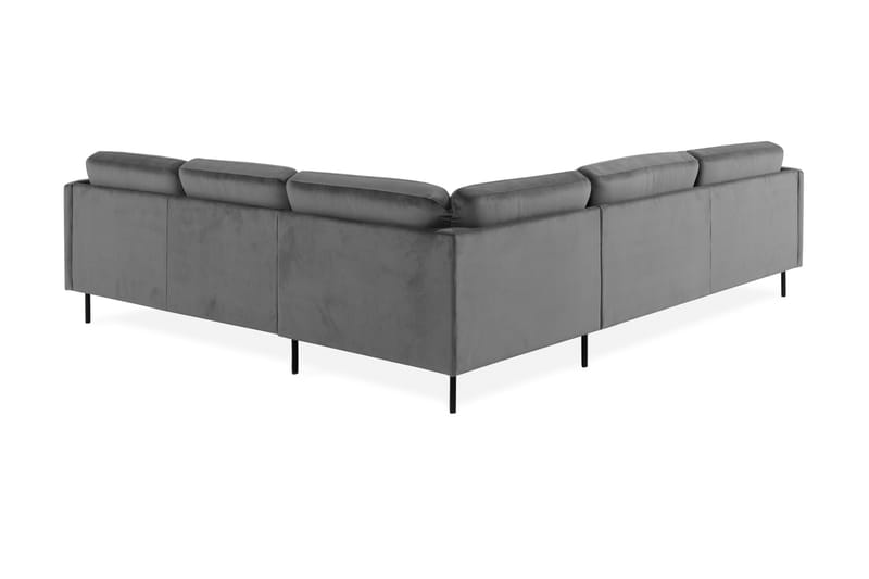 Kulmasohva Elion Large Sametti - Vaaleanharmaa - Huonekalut - Sohva - Kulmasohva