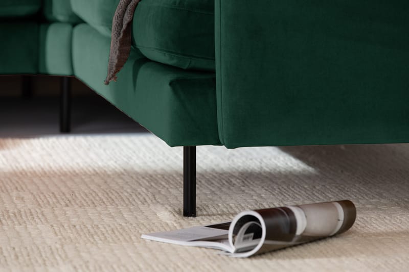 Kulmasohva Elion Sametti - Vihreä - Huonekalut - Sohva - Kulmasohva