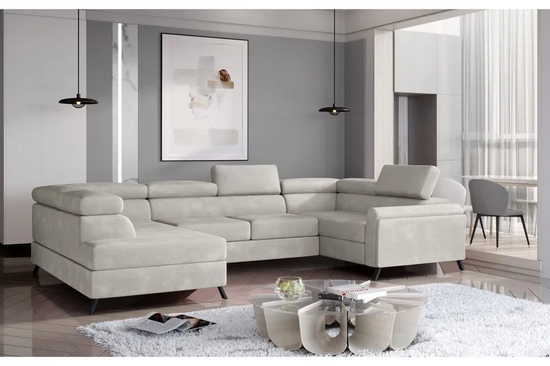 Kulmasohva Escuain avopäädyllä Vasen, Beige