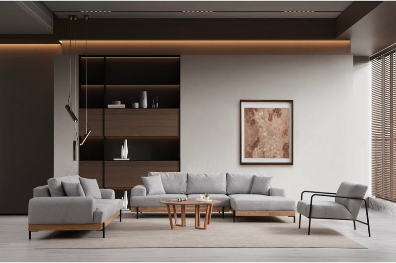 Kulmasohva Eti 3:n ist - Harmaa - Huonekalut - Sohva - Kulmasohva