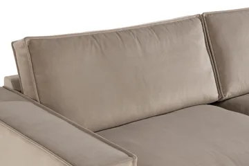 Kulmasohva Leonora Large Sametti - Beige - Huonekalut - Sohva - Kulmasohva