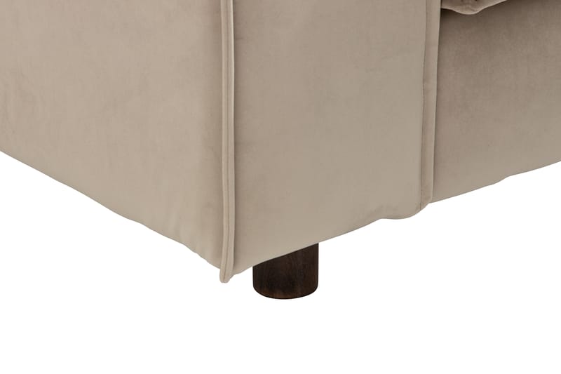 Kulmasohva Leonora Large Sametti - Beige - Huonekalut - Sohva - Kulmasohva