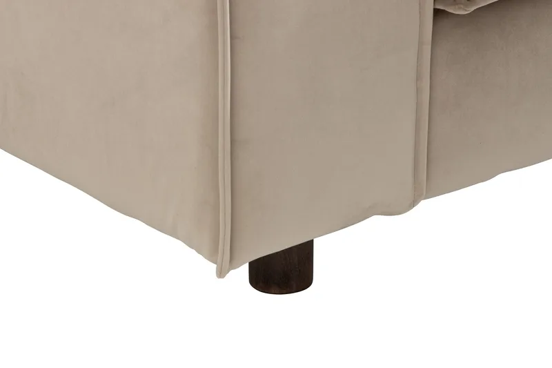 Kulmasohva Leonora Large Sametti - Beige - Huonekalut - Sohva - Kulmasohva