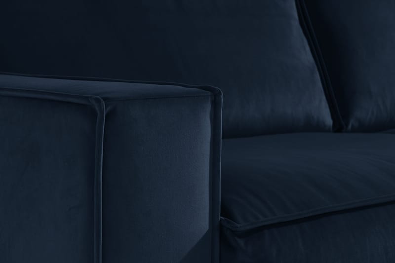 Kulmasohva Leonora Large Sametti - Sininen - Huonekalut - Sohva - Kulmasohva