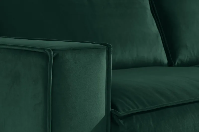 Kulmasohva Leonora Large Sametti - Vihreä - Huonekalut - Sohva - Kulmasohva