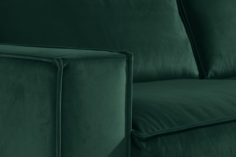 Kulmasohva Leonora Large Sametti - Vihreä - Huonekalut - Sohva - Kulmasohva