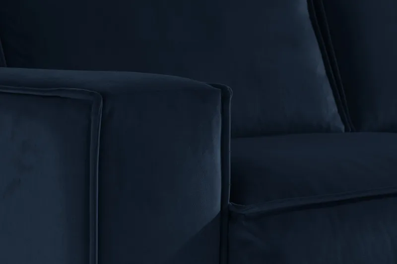 Kulmasohva Leonora Sametti - Sininen - Huonekalut - Sohva - Kulmasohva
