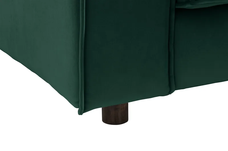 Kulmasohva Leonora Sametti - Vihreä - Huonekalut - Sohva - Kulmasohva