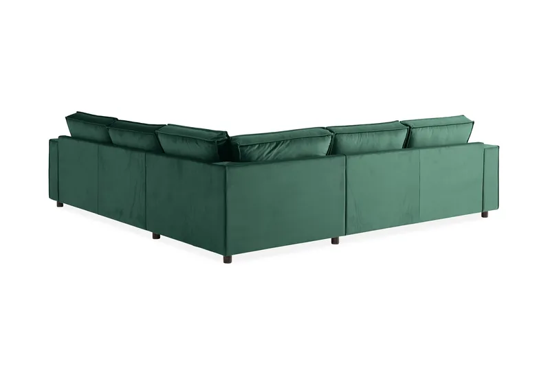 Kulmasohva Leonora Sametti - Vihreä - Huonekalut - Sohva - Kulmasohva