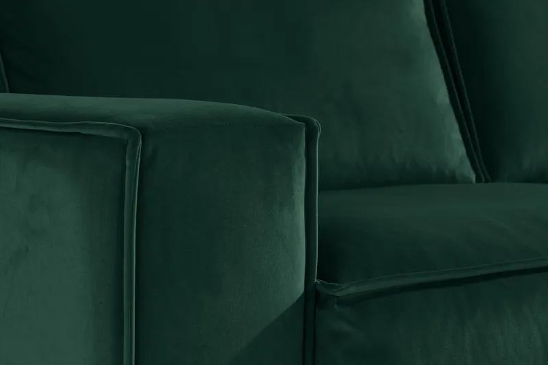 Kulmasohva Leonora Sametti - Vihreä - Huonekalut - Sohva - Kulmasohva