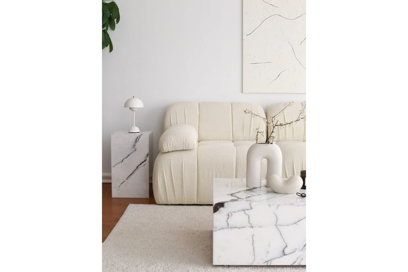 Kulmasohva Murum 3:n ist - Valkoinen - Huonekalut - Sohva - Divaanisohva - 4 istuttava sohva divaanilla