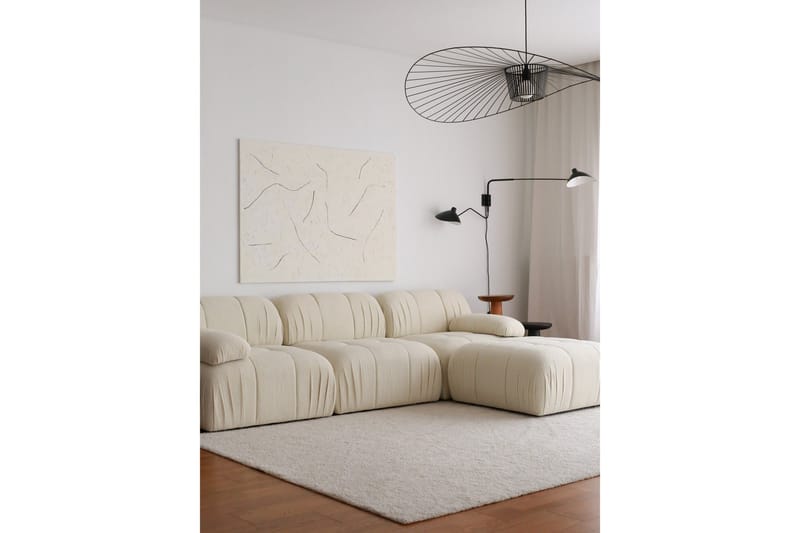 Kulmasohva Murum 3:n ist - Valkoinen - Huonekalut - Sohva - Divaanisohva - 4 istuttava sohva divaanilla