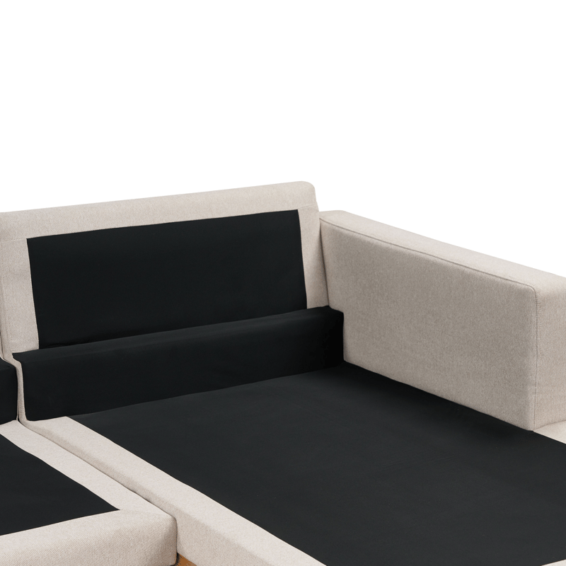 Kulmasohva Siggard - Beige - Huonekalut - Sohva - Divaanisohva - 4 istuttava sohva divaanilla