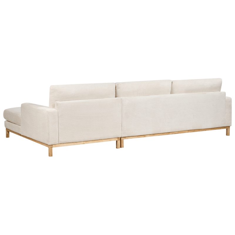 Kulmasohva Siggard - Vaalea beige - Huonekalut - Sohva - Divaanisohva - 4 istuttava sohva divaanilla