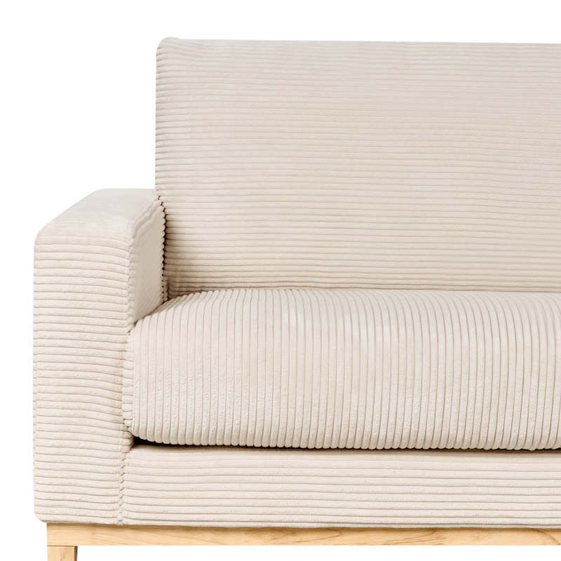 Kulmasohva Siggard - Vaalea beige - Huonekalut - Sohva - Divaanisohva - 4 istuttava sohva divaanilla
