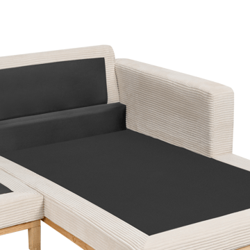 Kulmasohva Siggard - Vaalea beige - Huonekalut - Sohva - Divaanisohva - 4 istuttava sohva divaanilla