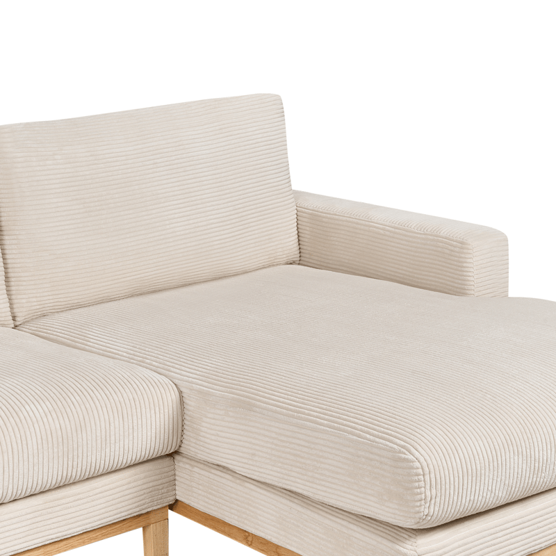 Kulmasohva Siggard - Vaalea beige - Huonekalut - Sohva - Divaanisohva - 4 istuttava sohva divaanilla