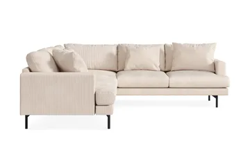 Menard 6-istuttava Oikeakätinen L-muotoinen Kulmasohva Manchesterista - Beige - Huonekalut - Sohva - Kulmasohva