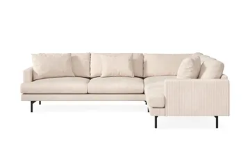 Menard 6-istuttava Oikeakätinen L-muotoinen Kulmasohva Manchesterista - Beige - Huonekalut - Sohva - Kulmasohva