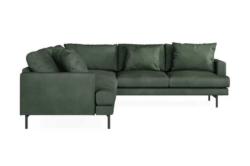 Menard 6-istuttava Oikeakätinen L-muotoinen Kulmasohva Manchesterista - Vihreä - Huonekalut - Sohva - Kulmasohva