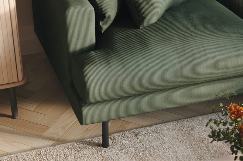 Menard 6-istuttava Oikeakätinen L-muotoinen Kulmasohva Manchesterista - Vihreä - Huonekalut - Sohva - Kulmasohva