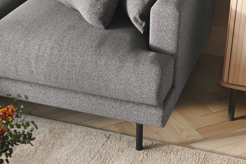 Menard 6-istuttava Vasenkätinen L-muotoinen Kulmasohva Kankaasta - Harmaa - Huonekalut - Sohva - Kulmasohva