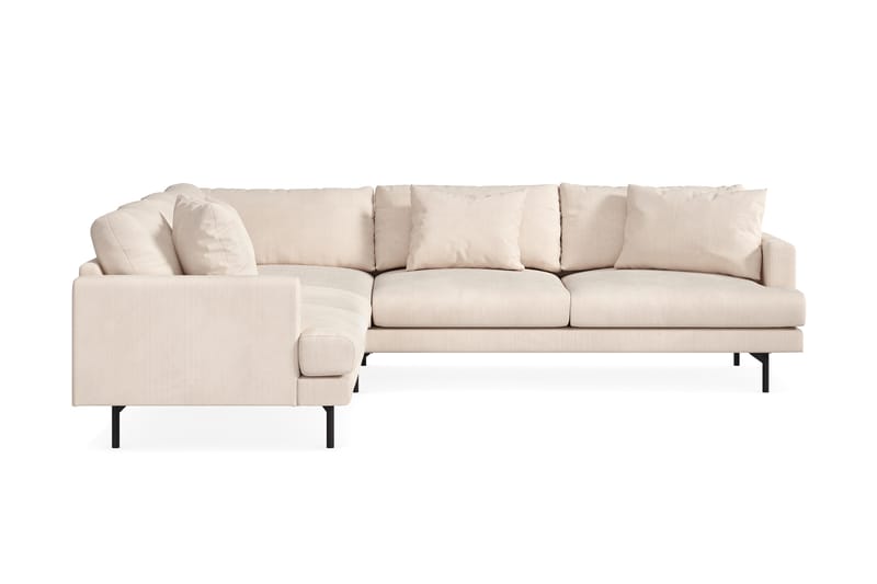 Menard 6-istuttava Vasenkätinen L-muotoinen Kulmasohva Manchesterista - Beige - Huonekalut - Sohva - Kulmasohva