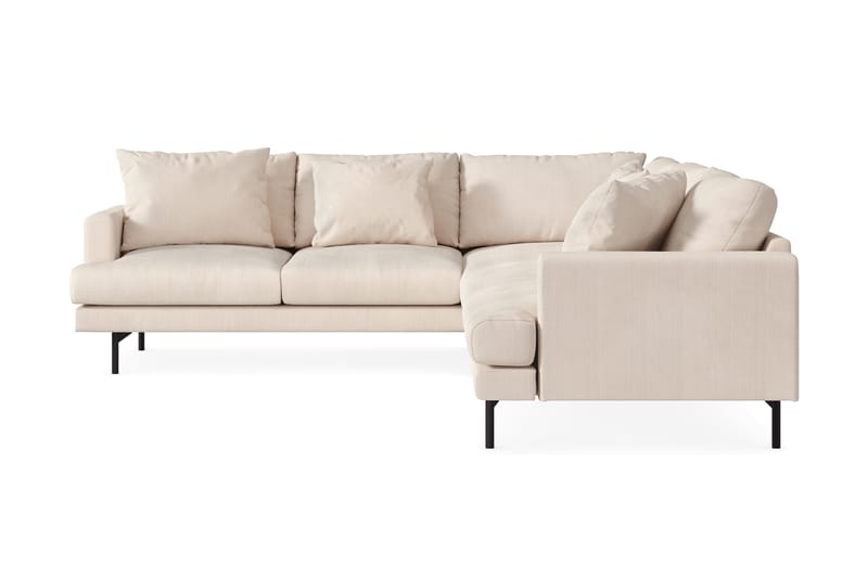 Menard 6-istuttava Vasenkätinen L-muotoinen Kulmasohva Manchesterista - Beige - Huonekalut - Sohva - Kulmasohva