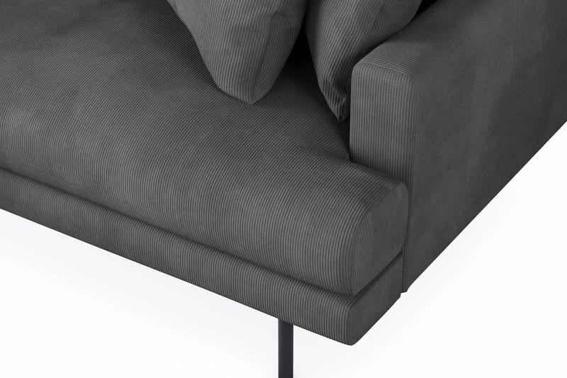 Menard 6-istuttava Vasenkätinen L-muotoinen Kulmasohva Manchesterista - Harmaa - Huonekalut - Sohva - Kulmasohva