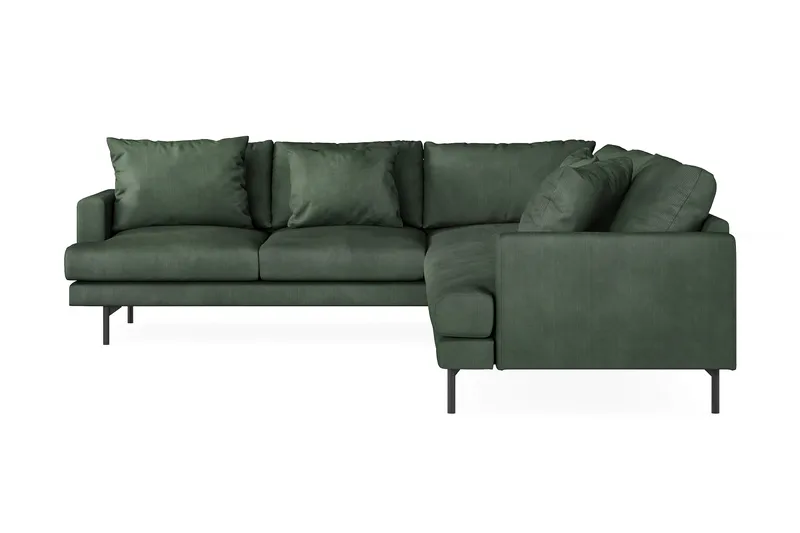 Menard 6-istuttava Vasenkätinen L-muotoinen Kulmasohva Manchesterista - Vihreä - Huonekalut - Sohva - Kulmasohva