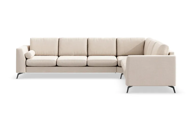 Ocean Lyx 5-istuttava Käännettävä L-muotoinen Kulmasohva Kankaalla - Beige - Huonekalut - Sohva - Kulmasohva