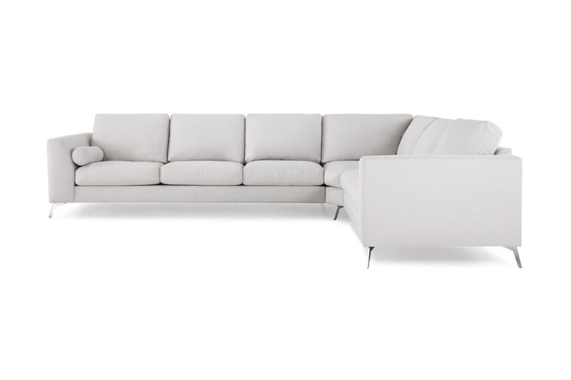 Ocean Lyx 5-istuttava Käännettävä L-muotoinen Kulmasohva Kankaalla, Vaaleanharmaa